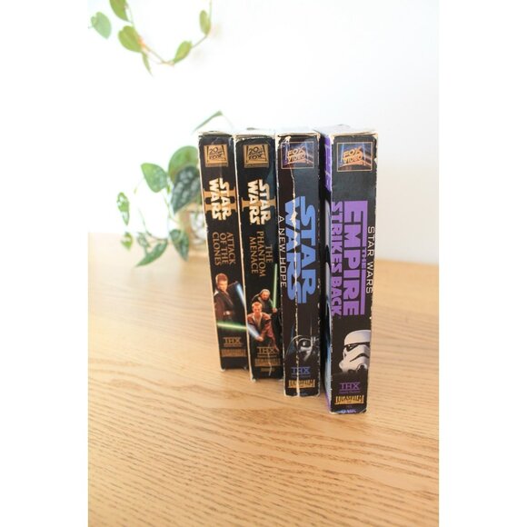 Star Wars VHS Lot of 4 – TESTED/WORKS Phantom M., Clones, New Hope, Empire S. B. - Picture 4 of 11